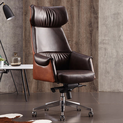 Modern No Arm Executive Chair Height-adjustable Managers Chair for Office 1 Piece Clearhalo 'furn' 'furn_office_chair' 'Furniture' 'Office Chairs' 'Office Furniture' 'office_chair' 6636612