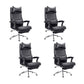 Modern Office Chair Padded Arms Adjustable Seat Height Desk Chair with Wheels Black 4 Piece Set Clearhalo 'furn' 'furn_office_chair' 'Furniture' 'Office Chairs' 'Office Furniture' 'office_chair' 6636658