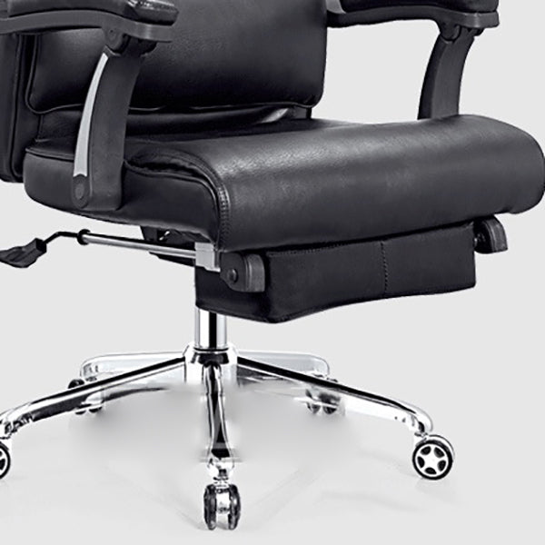 Modern Office Chair Padded Arms Adjustable Seat Height Desk Chair with Wheels Clearhalo 'furn' 'furn_office_chair' 'Furniture' 'Office Chairs' 'Office Furniture' 'office_chair' 6636661