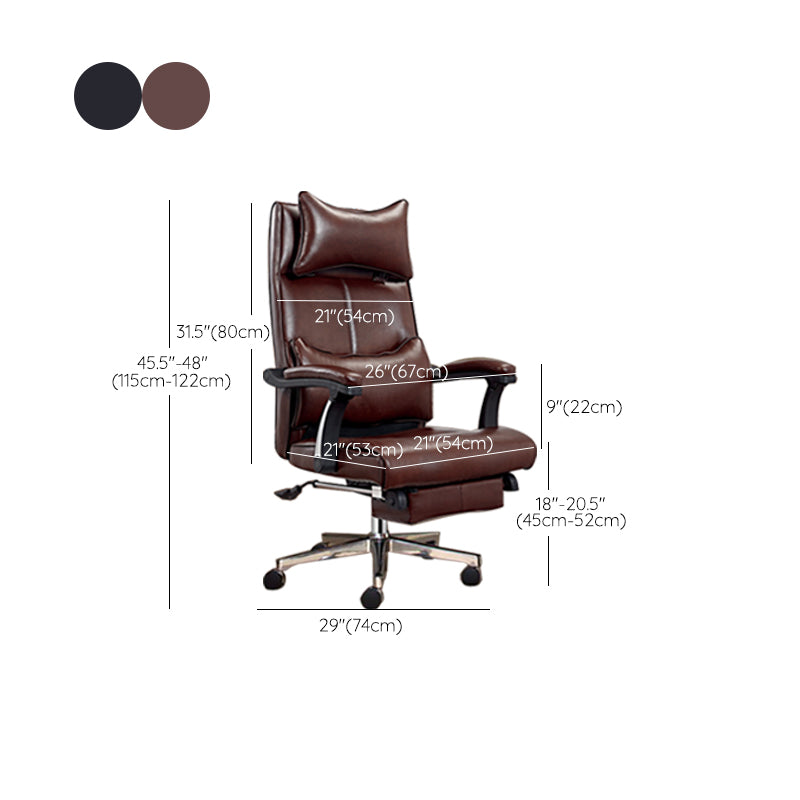 Modern Office Chair Padded Arms Adjustable Seat Height Desk Chair with Wheels Clearhalo 'furn' 'furn_office_chair' 'Furniture' 'Office Chairs' 'Office Furniture' 'office_chair' 6636665