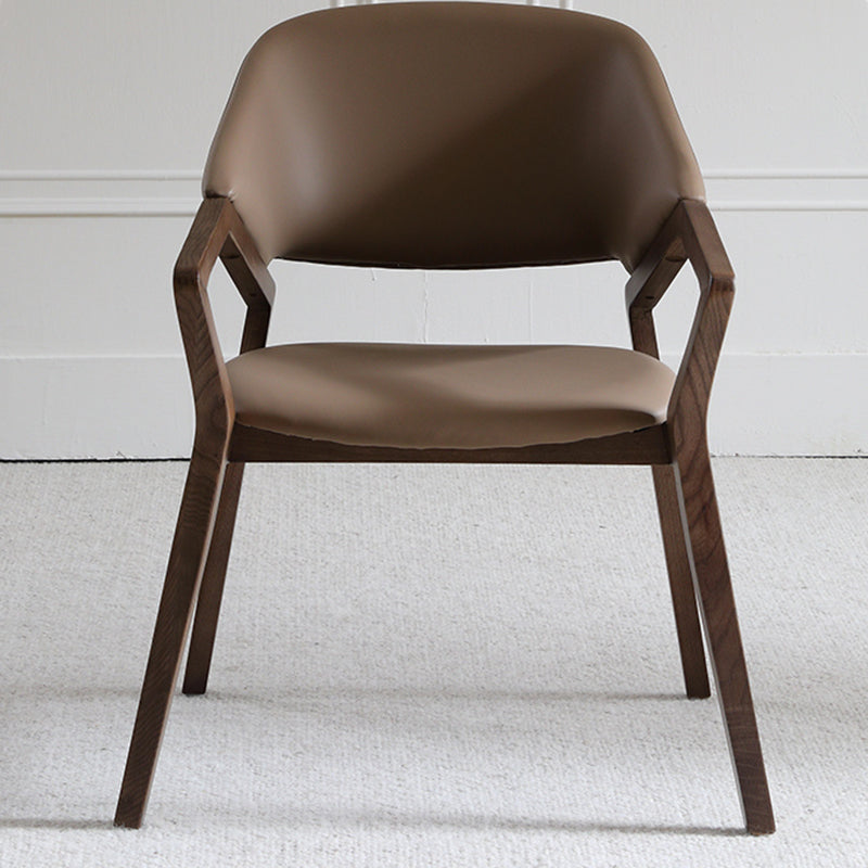 Eigentijdse vaste wapenconferentie stoel leerstoel voor kantoor