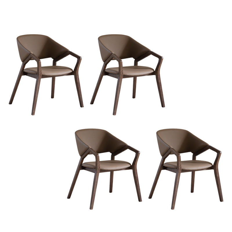 Eigentijdse vaste wapenconferentie stoel leerstoel voor kantoor