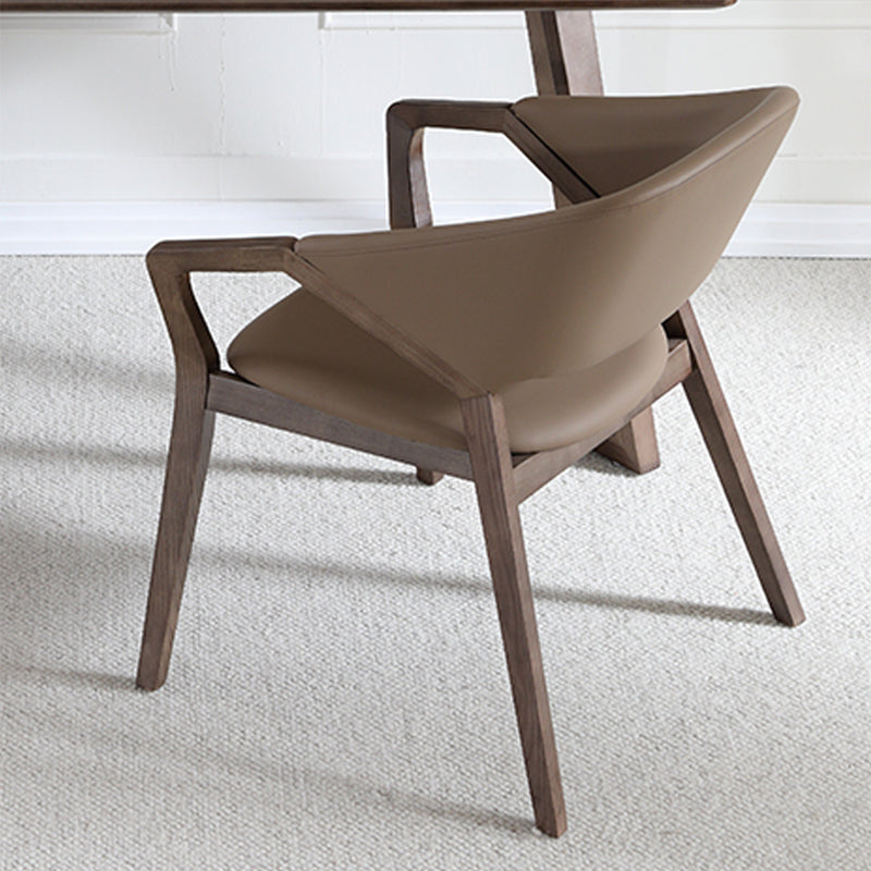 Eigentijdse vaste wapenconferentie stoel leerstoel voor kantoor