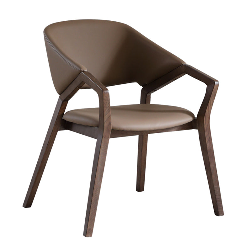 Eigentijdse vaste wapenconferentie stoel leerstoel voor kantoor