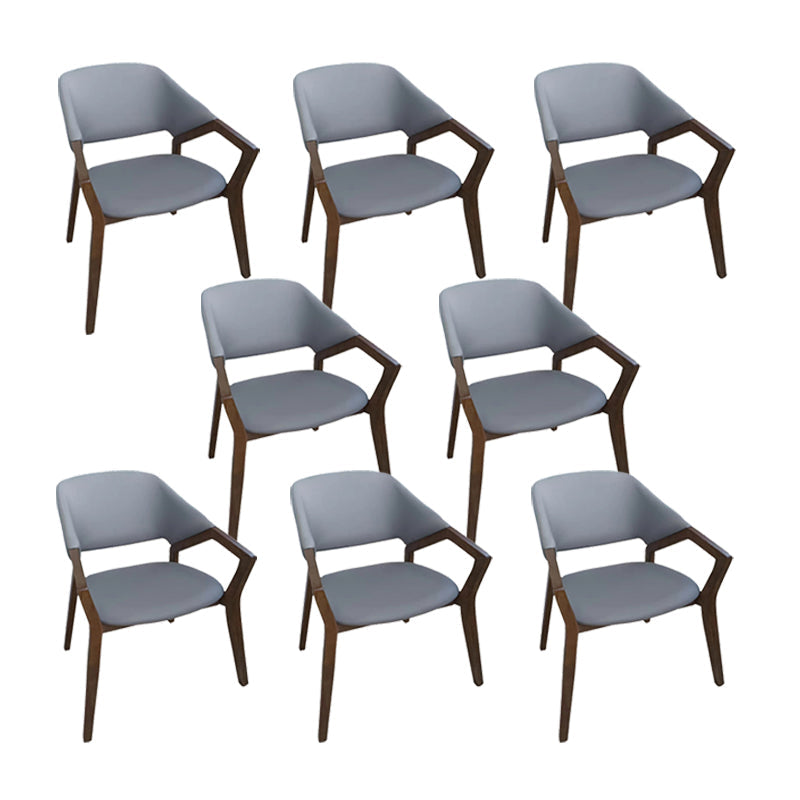 Eigentijdse vaste wapenconferentie stoel leerstoel voor kantoor