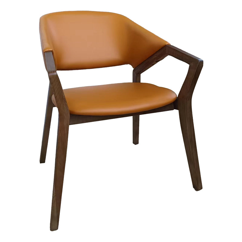 Eigentijdse vaste wapenconferentie stoel leerstoel voor kantoor