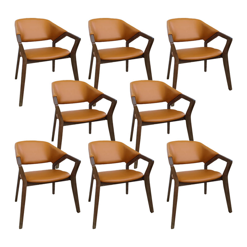 Eigentijdse vaste wapenconferentie stoel leerstoel voor kantoor