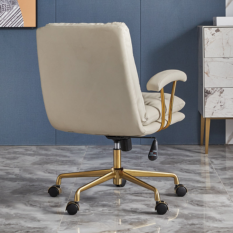 Modern Chair Adjustable Seat Height Padded Arms Desk Chair with Wheels Clearhalo 'furn' 'furn_office_chair' 'Furniture' 'Office Chairs' 'Office Furniture' 'office_chair' 6636714
