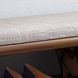 Mid-Century Modern Seating Bench Rubberwood Shoe Storage Rectangle Entryway Bench Clearhalo 'Benches' 'Chairs & Seating' 'furn' 'furn_benches' 'Furniture' 'Living Room Furniture' 6636930
