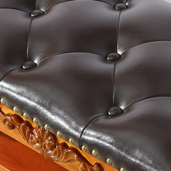 Rubber Wood Seating Bench Cushioned Rectangle Shoe Storage Entryway Bench Clearhalo 'Benches' 'Chairs & Seating' 'furn' 'furn_benches' 'Furniture' 'Living Room Furniture' 6636945