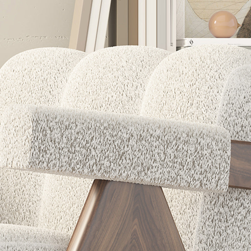 Scandinavian Wood Frame Lounge Chair Sewn Pillow Back Arm Chair Clearhalo 'Accent Chairs' 'accent_chairs' 'Chairs & Seating' 'furn' 'furn_accent_chairs' 'Furniture' 'Living Room Furniture' 6637000