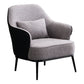 Modern Armchair Solid Color Pillow Back Basic Four Legs Chair Gray Black 1 Piece Clearhalo 'Accent Chairs' 'accent_chairs' 'Chairs & Seating' 'furn' 'furn_accent_chairs' 'Furniture' 'Living Room Furniture' 6637048