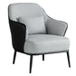 Modern Armchair Solid Color Pillow Back Basic Four Legs Chair Light Gray-Black 1 Piece Clearhalo 'Accent Chairs' 'accent_chairs' 'Chairs & Seating' 'furn' 'furn_accent_chairs' 'Furniture' 'Living Room Furniture' 6637067