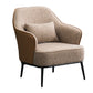Modern Armchair Solid Color Pillow Back Basic Four Legs Chair Beige-Brown 1 Piece Clearhalo 'Accent Chairs' 'accent_chairs' 'Chairs & Seating' 'furn' 'furn_accent_chairs' 'Furniture' 'Living Room Furniture' 6637072