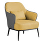 Modern Armchair Solid Color Pillow Back Basic Four Legs Chair Dark Gray-Yellow 1 Piece Clearhalo 'Accent Chairs' 'accent_chairs' 'Chairs & Seating' 'furn' 'furn_accent_chairs' 'Furniture' 'Living Room Furniture' 6637076