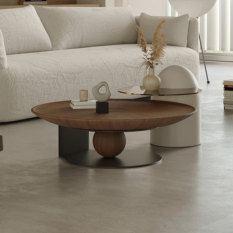 Modern Wood Coffee Table Round Nesting Coffee Table Set for Living Room Clearhalo 'Coffee & Accent Tables' 'Coffee Tables' 'coffee_tables' 'furn' 'furn_coffee_tables' 'Furniture' 'Living Room Furniture' 6637272