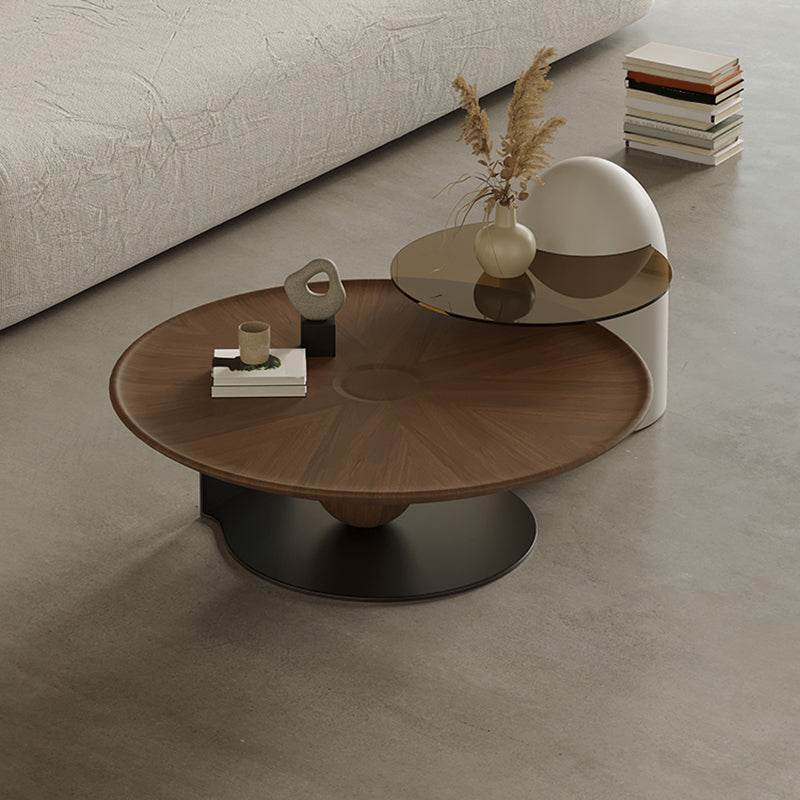 Modern Wood Coffee Table Round Nesting Coffee Table Set for Living Room Clearhalo 'Coffee & Accent Tables' 'Coffee Tables' 'coffee_tables' 'furn' 'furn_coffee_tables' 'Furniture' 'Living Room Furniture' 6637273