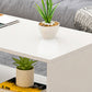 Rectangular 1 - Shelf Coffee Table with Casters Contemporary 15" H 1 Single Cocktail Table Clearhalo 'Coffee & Accent Tables' 'Coffee Tables' 'coffee_tables' 'furn' 'furn_coffee_tables' 'Furniture' 'Living Room Furniture' 6637293