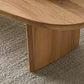 Modern Solid Wood Coffee Table Oval Sled Coffee Table for Living Room Clearhalo 'Coffee & Accent Tables' 'Coffee Tables' 'coffee_tables' 'furn' 'furn_coffee_tables' 'Furniture' 'Living Room Furniture' 6637329