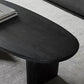 Modern Solid Wood Coffee Table Oval Sled Coffee Table for Living Room Clearhalo 'Coffee & Accent Tables' 'Coffee Tables' 'coffee_tables' 'furn' 'furn_coffee_tables' 'Furniture' 'Living Room Furniture' 6637331