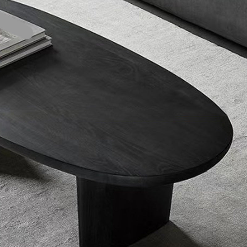 Modern Solid Wood Coffee Table Oval Sled Coffee Table for Living Room Clearhalo 'Coffee & Accent Tables' 'Coffee Tables' 'coffee_tables' 'furn' 'furn_coffee_tables' 'Furniture' 'Living Room Furniture' 6637331