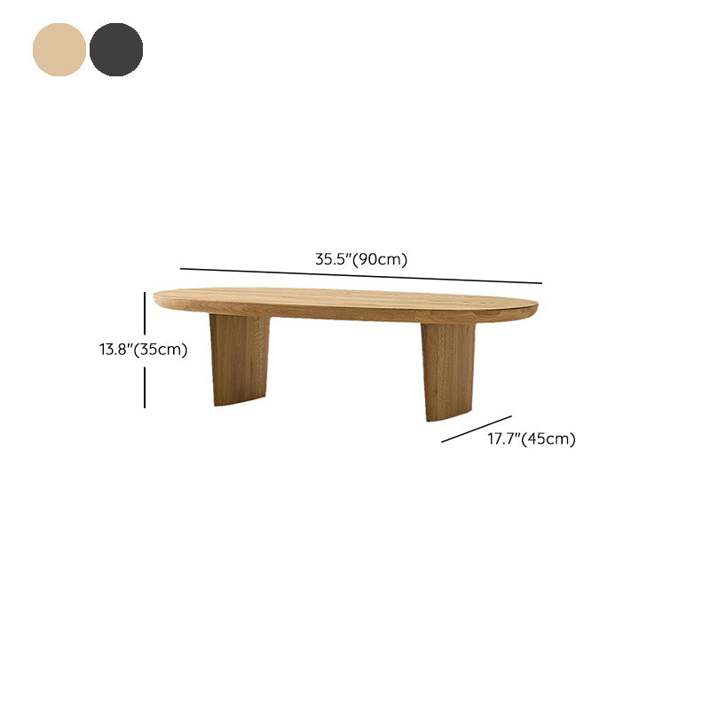 Modern Solid Wood Coffee Table Oval Sled Coffee Table for Living Room Clearhalo 'Coffee & Accent Tables' 'Coffee Tables' 'coffee_tables' 'furn' 'furn_coffee_tables' 'Furniture' 'Living Room Furniture' 6637334