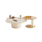 Slate and Metal Coffee Table No Distressing Pedestal Coffee Table Set Clearhalo 'Coffee & Accent Tables' 'Coffee Tables' 'coffee_tables' 'furn' 'furn_coffee_tables' 'Furniture' 'Living Room Furniture' 6637346