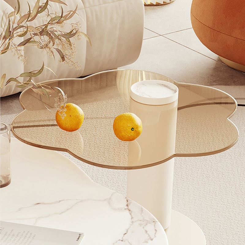 Slate and Metal Coffee Table No Distressing Pedestal Coffee Table Set Clearhalo 'Coffee & Accent Tables' 'Coffee Tables' 'coffee_tables' 'furn' 'furn_coffee_tables' 'Furniture' 'Living Room Furniture' 6637348
