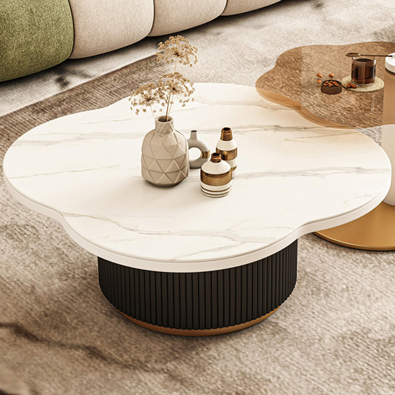 Slate and Metal Coffee Table No Distressing Pedestal Coffee Table Set Clearhalo 'Coffee & Accent Tables' 'Coffee Tables' 'coffee_tables' 'furn' 'furn_coffee_tables' 'Furniture' 'Living Room Furniture' 6637351