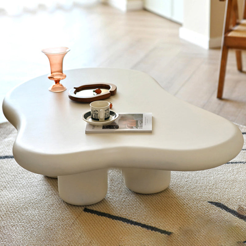14"H Contemporary Coffee Table White Single Coffee Cocktail Table Clearhalo 'Coffee & Accent Tables' 'Coffee Tables' 'coffee_tables' 'furn' 'furn_coffee_tables' 'Furniture' 'Living Room Furniture' 6637355