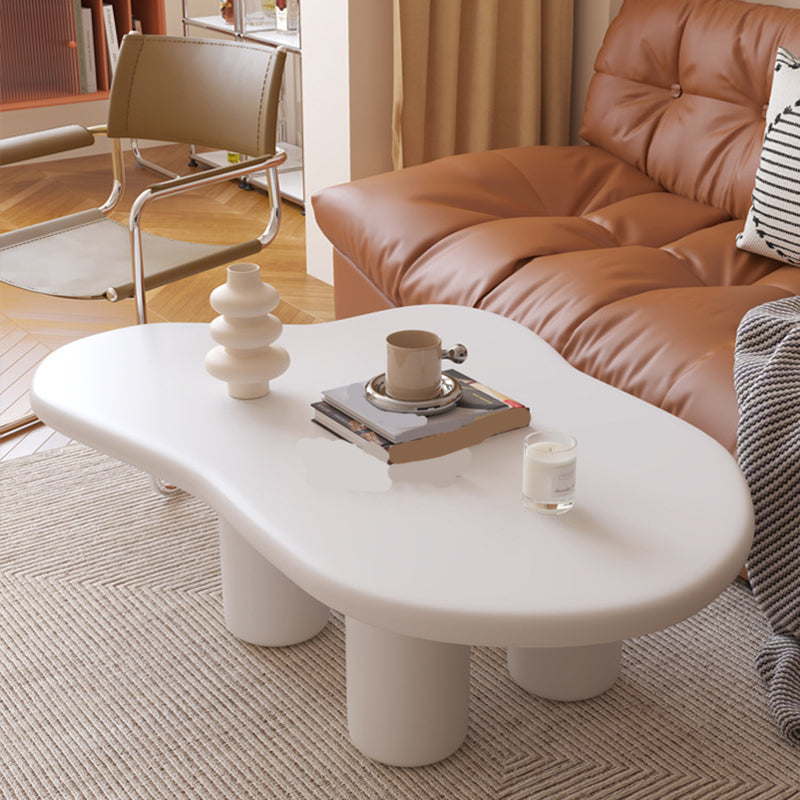 14"H Contemporary Coffee Table White Single Coffee Cocktail Table Clearhalo 'Coffee & Accent Tables' 'Coffee Tables' 'coffee_tables' 'furn' 'furn_coffee_tables' 'Furniture' 'Living Room Furniture' 6637357