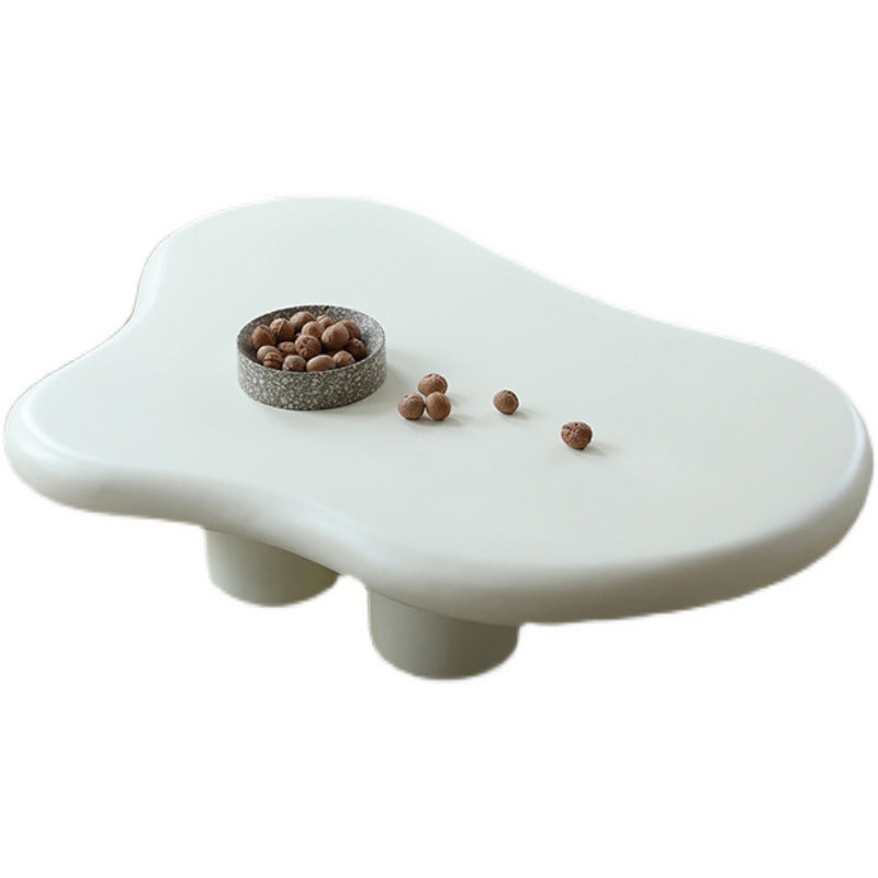 14"H Contemporary Coffee Table White Single Coffee Cocktail Table Clearhalo 'Coffee & Accent Tables' 'Coffee Tables' 'coffee_tables' 'furn' 'furn_coffee_tables' 'Furniture' 'Living Room Furniture' 6637359