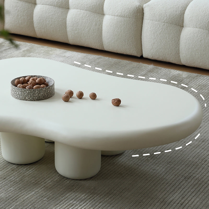 14"H Contemporary Coffee Table White Single Coffee Cocktail Table Clearhalo 'Coffee & Accent Tables' 'Coffee Tables' 'coffee_tables' 'furn' 'furn_coffee_tables' 'Furniture' 'Living Room Furniture' 6637361