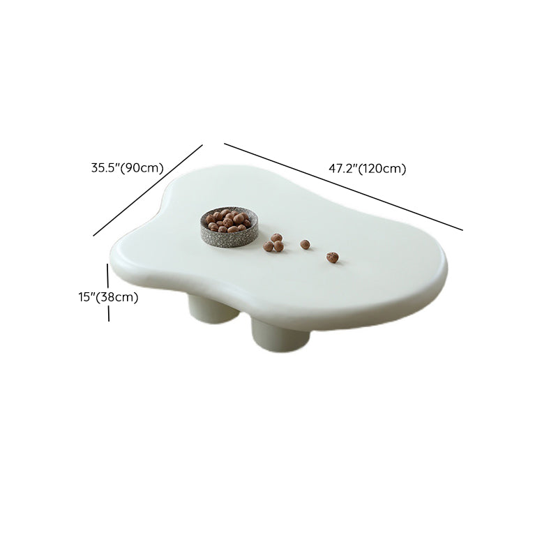 14"H Contemporary Coffee Table White Single Coffee Cocktail Table Clearhalo 'Coffee & Accent Tables' 'Coffee Tables' 'coffee_tables' 'furn' 'furn_coffee_tables' 'Furniture' 'Living Room Furniture' 6637368