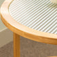 Tropical Glass Top Coffee Table Round Single Coffee Cocktail Table with Storage Shelf Clearhalo 'Coffee & Accent Tables' 'Coffee Tables' 'coffee_tables' 'furn' 'furn_coffee_tables' 'Furniture' 'Living Room Furniture' 6637375
