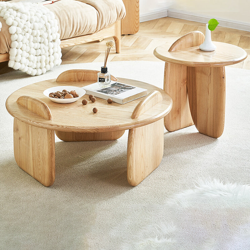 Contemporary Solid Wood Coffee Table Light Wood Coffee Cocktail Table Clearhalo 'Coffee & Accent Tables' 'Coffee Tables' 'coffee_tables' 'furn' 'furn_coffee_tables' 'Furniture' 'Living Room Furniture' 6637398
