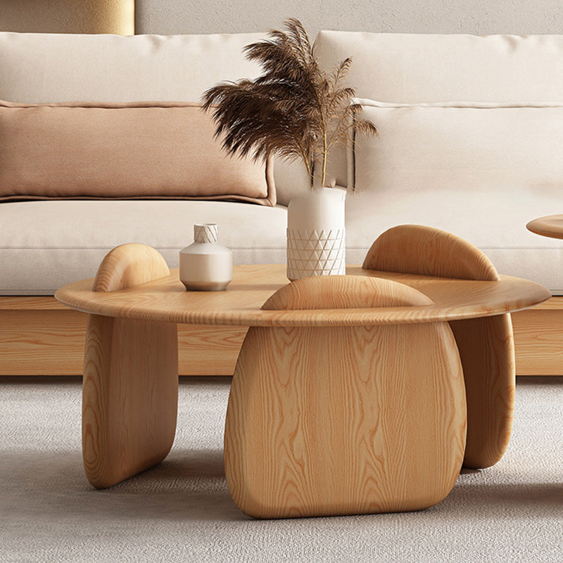 Contemporary Solid Wood Coffee Table Light Wood Coffee Cocktail Table Clearhalo 'Coffee & Accent Tables' 'Coffee Tables' 'coffee_tables' 'furn' 'furn_coffee_tables' 'Furniture' 'Living Room Furniture' 6637406