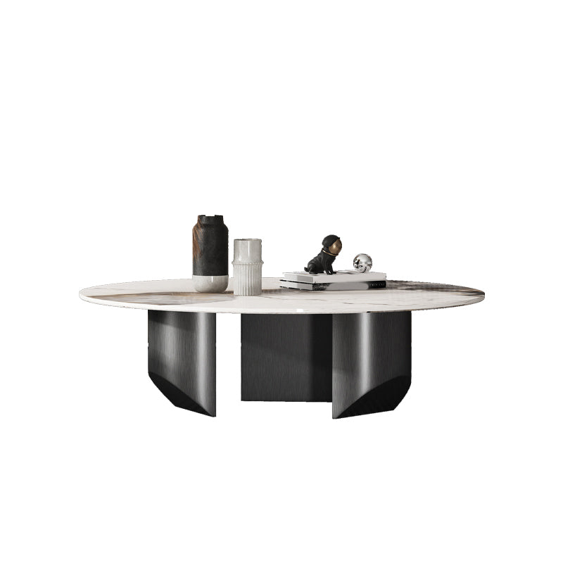 Slate Round Modern Coffee Table No Distressing Coffee Table Set Clearhalo 'Coffee & Accent Tables' 'Coffee Tables' 'coffee_tables' 'furn' 'furn_coffee_tables' 'Furniture' 'Living Room Furniture' 6637418