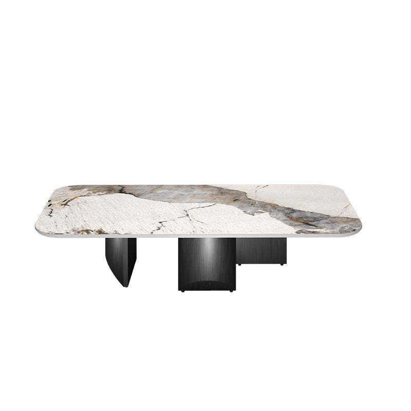Slate Round Modern Coffee Table No Distressing Coffee Table Set Clearhalo 'Coffee & Accent Tables' 'Coffee Tables' 'coffee_tables' 'furn' 'furn_coffee_tables' 'Furniture' 'Living Room Furniture' 6637420