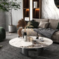 Slate Round Modern Coffee Table No Distressing Coffee Table Set Clearhalo 'Coffee & Accent Tables' 'Coffee Tables' 'coffee_tables' 'furn' 'furn_coffee_tables' 'Furniture' 'Living Room Furniture' 6637424