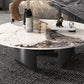 Slate Round Modern Coffee Table No Distressing Coffee Table Set Clearhalo 'Coffee & Accent Tables' 'Coffee Tables' 'coffee_tables' 'furn' 'furn_coffee_tables' 'Furniture' 'Living Room Furniture' 6637425