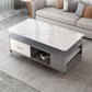 Mesa de centro Glam de 17" de alto, mesa de cóctel rectangular con cajón
