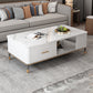 Mesa de centro Glam de 17" de alto, mesa de cóctel rectangular con cajón