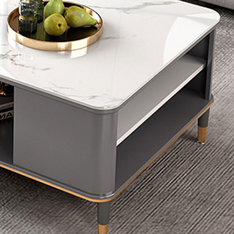 Mesa de centro Glam de 17" de alto, mesa de cóctel rectangular con cajón