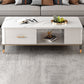 Mesa de centro Glam de 17" de alto, mesa de cóctel rectangular con cajón