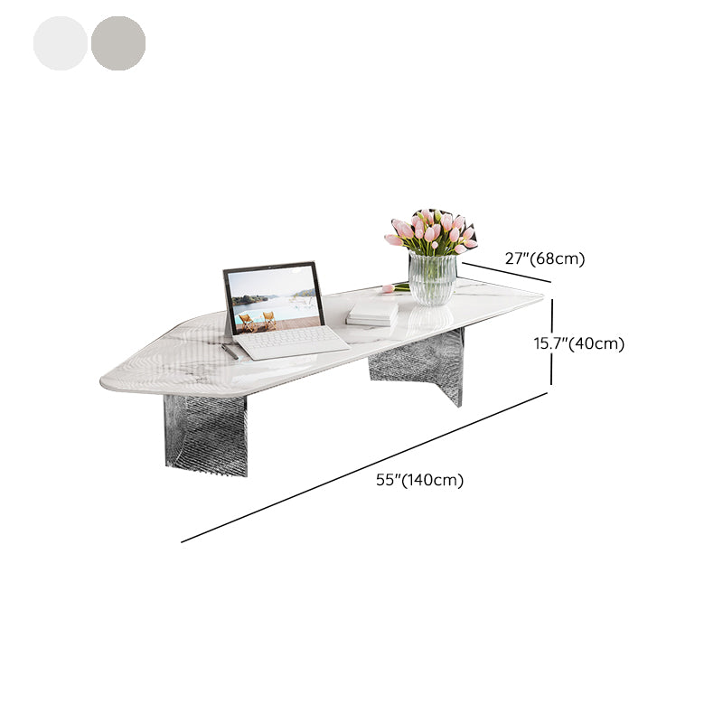 Mesa de centro moderna con patas de acrílico, juego de mesa de centro anidada para sala de estar