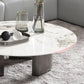 3 Legs Round Slate Coffee Table 13.8" H Modern Cocktail Table Clearhalo 'Coffee & Accent Tables' 'Coffee Tables' 'coffee_tables' 'furn' 'furn_coffee_tables' 'Furniture' 'Living Room Furniture' 6637535