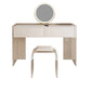 Stone Top Make-up Vanity White Wood Dressing Table with 2 Storage Drawers Clearhalo 'Bedroom Furniture' 'furn' 'furn_makeup_vanities' 'Furniture' 'Makeup Vanities' 'makeup_vanities' 6637576