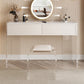 Stone Top Make-up Vanity White Wood Dressing Table with 2 Storage Drawers Clearhalo 'Bedroom Furniture' 'furn' 'furn_makeup_vanities' 'Furniture' 'Makeup Vanities' 'makeup_vanities' 6637581