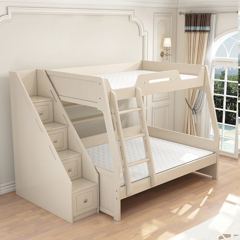 Solid Color Wood Bunk Bed Modern No Distressing Mattress Included Bunk Bed Bed & Ladder Cabinet & Mattress Clearhalo 'Bedroom Furniture' 'Beds' 'furn' 'furn_beds' 'Furniture' 6637618